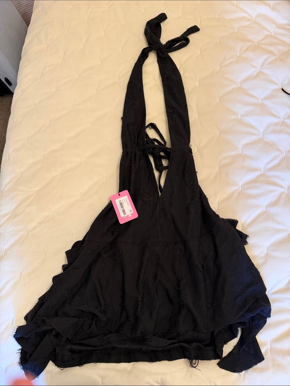 Edikted Black Halter Tie-Back Bodysuit